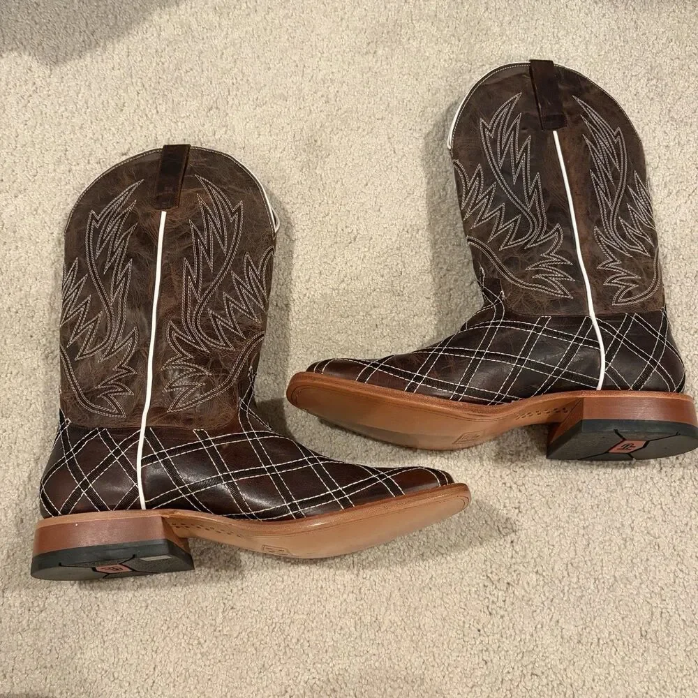 Demo Try On Horse Power Sabotage Western Boot Brown Mens Size 12D Cowboy Rodeo